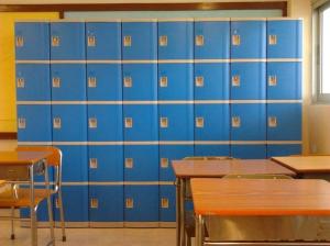 Quality Safety Plastic Gym Lockers Blue Door Locker Room Lockers With Cam Lock wholesale
