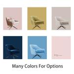 Luxury 85cm Single Seat Sofa Chair Nordic Rotating Stainless Steel Leisure