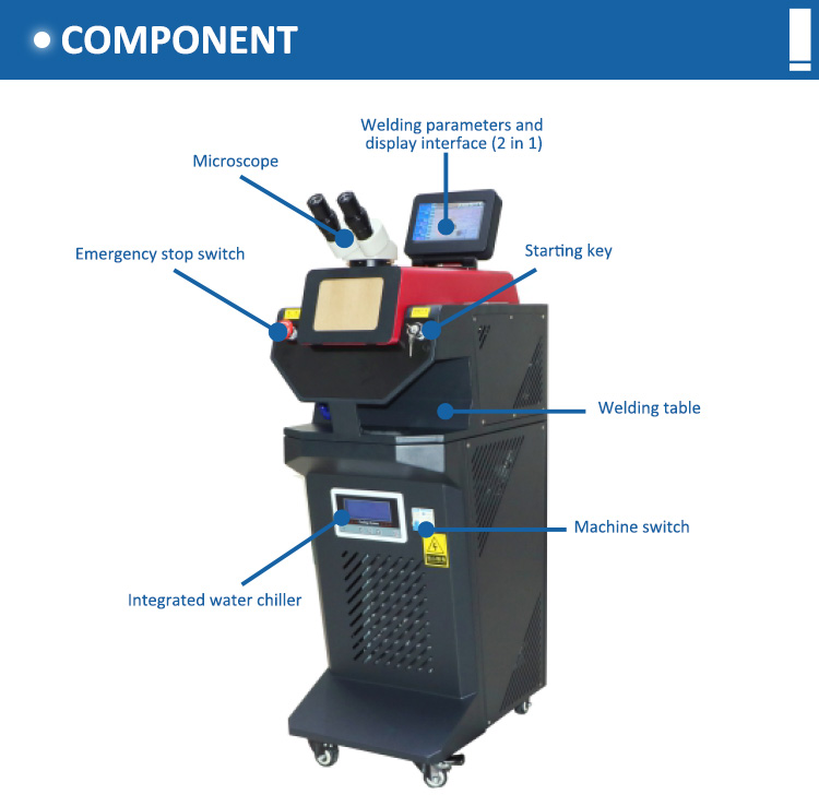 200W Enclosed Spot Jewelry Laser Welding Machine 1064nm Wavelength