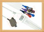 White Hellige Siemens Ecg Cable / Copper 10 Lead Ecg Cable Snap