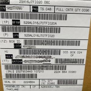 Quality S29AL016J70TFI020 16Mbit Nor Flash IC Parallel 70 Ns 48 TSOP wholesale