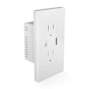 White Smart Home Wall Socket , Alexa Compatible Wall Sockets AC110-250V