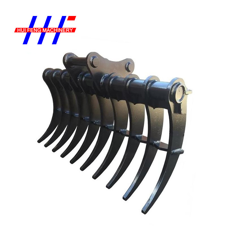 Q355 Loader Steel Excavator Brush Rake NM 360 Excavator Root Rake