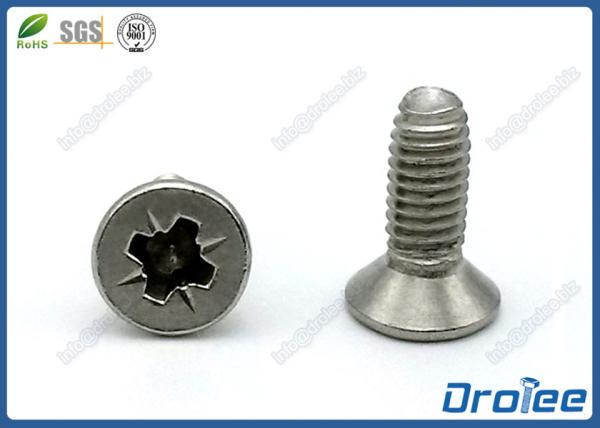 Pozi Drive Flat Head Thread Forming Screws Trilobuar Thread Stainless 410/304