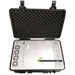 Quality 5 Bands 75w 5.8G 4G Rcied Backpack Drone Signal Jammer Blocker For Military With Big Battery Jamming Range Up To 500m wholesale