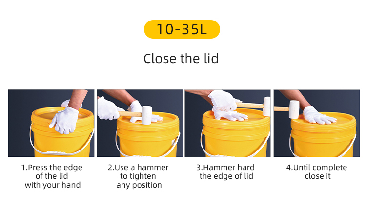 Eco-friendly Food Grade 1L Clear Plastic Bucket with Lid Support OEM/ODM