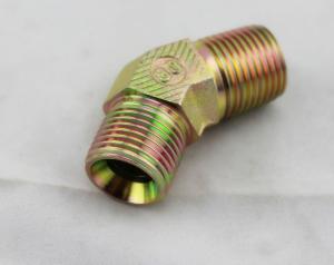 Quality Brass Elbow Reusable Hydraulic Hose Fittings With BSP / BSPT Male Thread wholesale