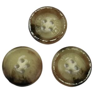 Quality Overcoat Horn Natural Material Buttons Four Hole 36L Engraved Logo wholesale