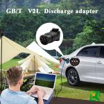 Electric Vehicle Car Charging Cable 3.5kw 220v 16A GBT V2L Adapter 1 Phase Black