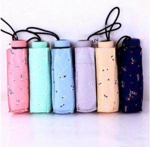 Quality Mini Flower Lightweight Sun Umbrella / Travel Umbrella Rubber Coating Handle wholesale