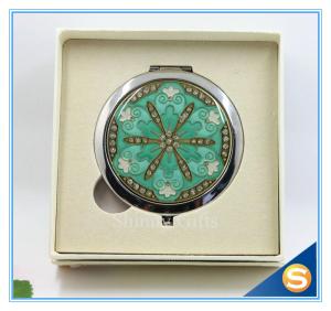 Quality Shinny Gifts Metal Compact MirrorJeweled Makeup Pocket Mirror Custom Cosmetic Mirror wholesale