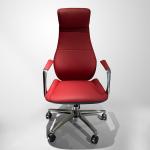 Office Building Chair with Ergonomic Design and Synthetic Leather Material