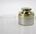 Free sample 15g 30g 50g acrylic white and silver cosmetic cream airless jar