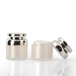 Silver Pump Screw Lid 30g 50g Capacity Acrylic Cream Jar