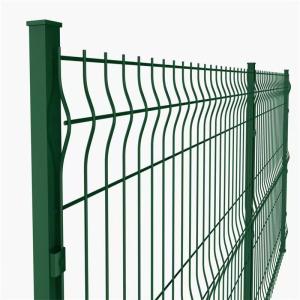 China Triangular Garden Curved 3D Fence Welded Wire PVC Coated Garden Fence on sale