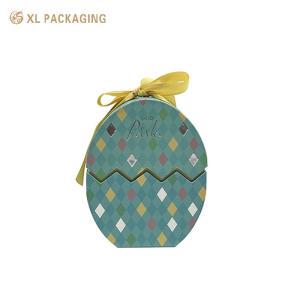 Quality Handmade Easter Holiday Egg Shaped Box Sponge Packaging Paper Packaging Soap Box Custom Logo Easter Cardboard Gift Box wholesale