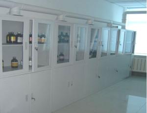 Quality Anti Corrosion Biology Lab Furniture , White Medicine Cabinet With Automatic Fan wholesale