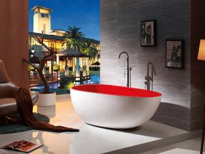 Quality Acrylic Free Standing Soaking Tub SP1893 Eco Friendly Red Antibacterial wholesale
