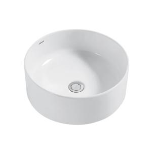 Quality FP46110 Bathroom Counter Top Basin , White Glazed Round Bowl Wash Basin wholesale