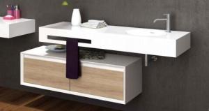 Quality Durable Single Sink Bathroom Vanity Anti Yellowing Stain Resistant wholesale