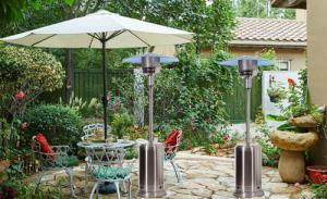 Quality 220 cmH Stainless Steel Silver Flexible Radiant Gas Mushroom Heaters wholesale