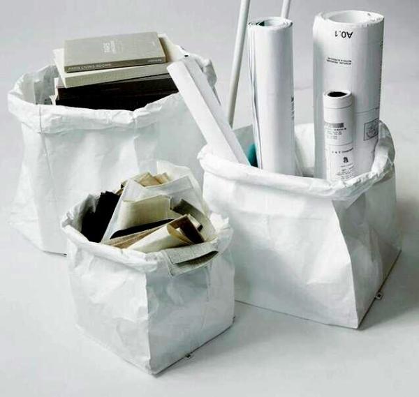 Kraft Paper Storage Bag, Laudry Kraft Bags, Clothes Bags, Pack Recycled Brown