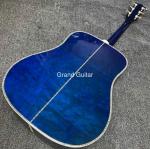 Custom GB-Viper Blue Dove Acoustic Guitar 41 Inches D Body Abalone Inlay Binding