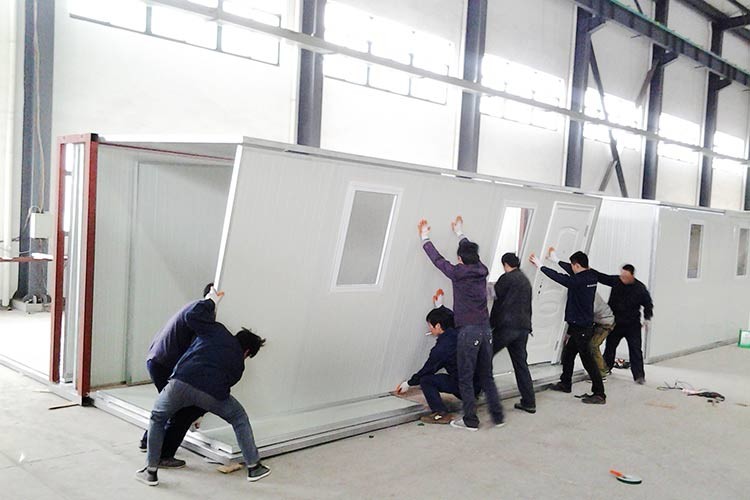 Light Steel Frame Australian Granny Flats painted wood door glass wool insulation