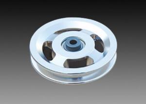 Quality RAPID Silver Alloy Pulley Wheels , Steel Cable Pulley Wheels With Bearings wholesale