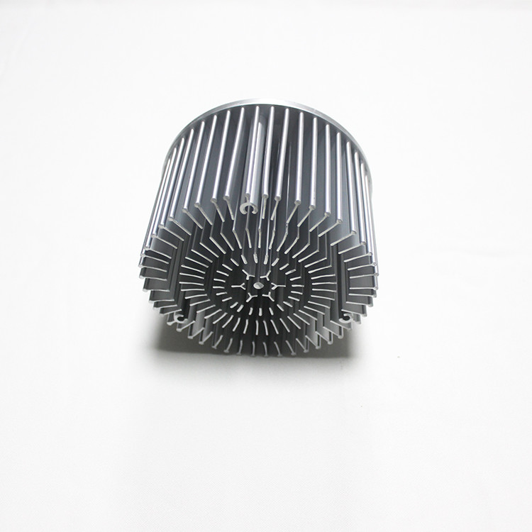 Black Anodizing Round Cold Forging Heat Sink For With Existing Mold Dia 110mm