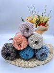 80% Cotton Jet Yarn Soft Fluffy Blanket Handmade Chunky Yarn