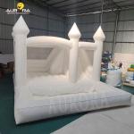 Commercial Adults Kids Inflatable White Wedding Bouncy Castle Modern Bounce