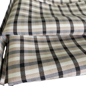 Quality Style TWILL 190gsm Polyester Cation Check Woolen Like Tweed Fabric for Suits Jacket Outfit wholesale