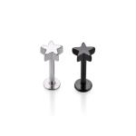 316L surgical stainless steel internally thread piercing labret ring