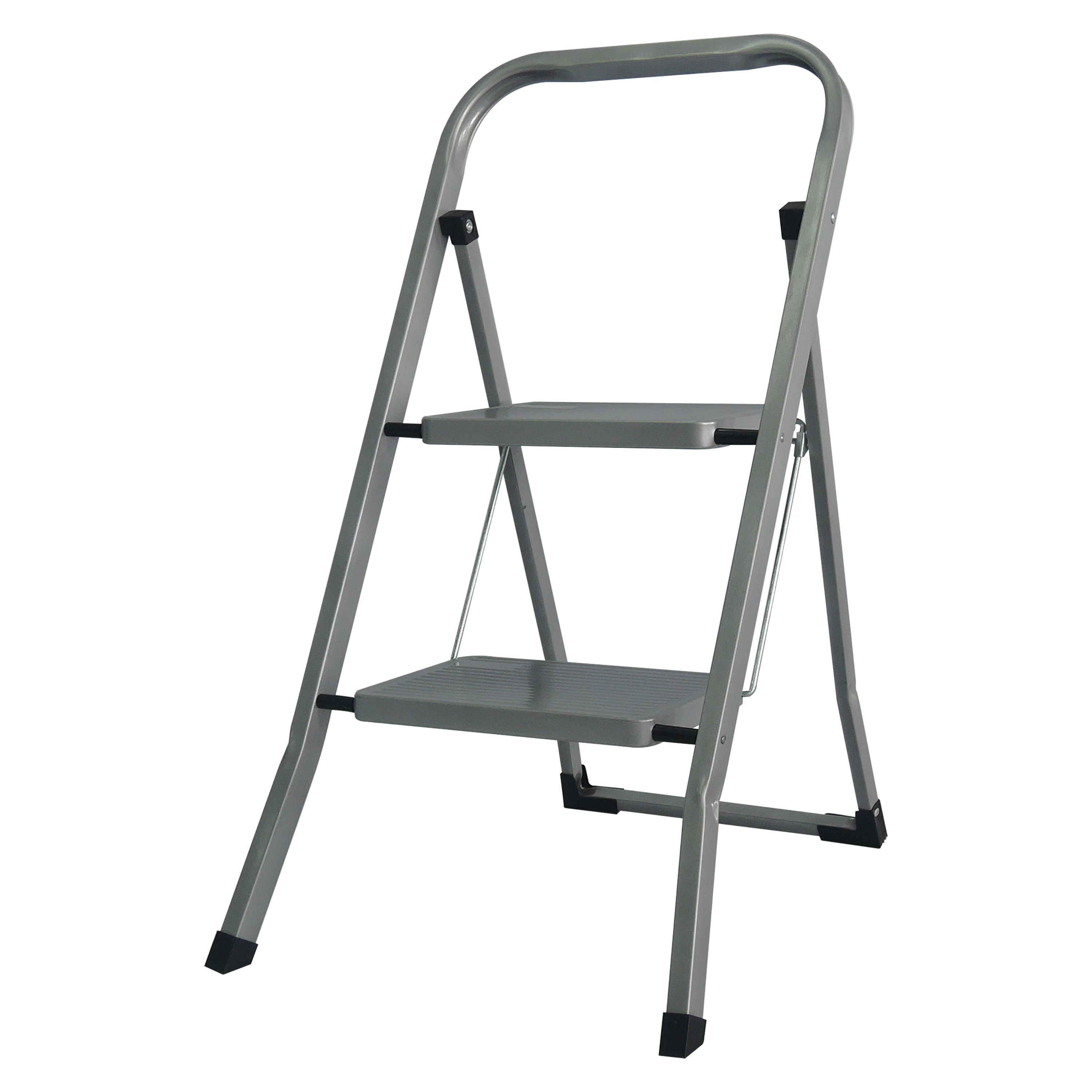 Non Slip Metal Folding Step Stool Skip Resistant Metal 2 Step Stool