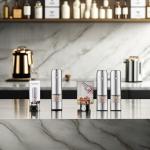Salt Pepper Mills with Ceramic Burr Core Stainless Steel Mini Electric Grinder