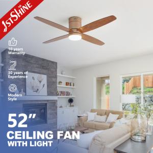Quality 52 inches MDF Blades Ceiling Fan for Low Ceiling Dimmable LED and Support Dimmer Yes wholesale