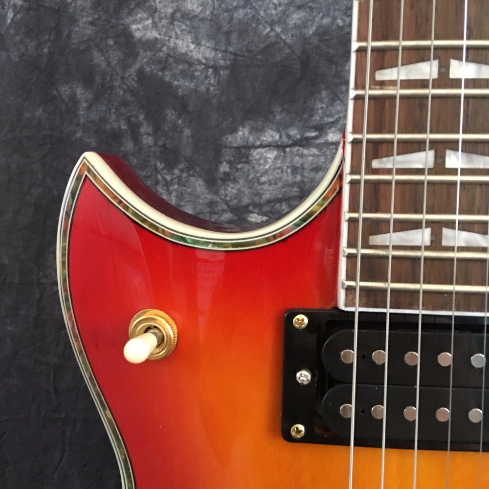 Cherry Sunburst Finishing YMH SG Electric Guitar CS Cherry Sunburst SG Electric Guitar With Gold Hardware