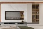 2022 Home Interior Wall Decorating Ideas Modern Living Room Wood PANEL TV
