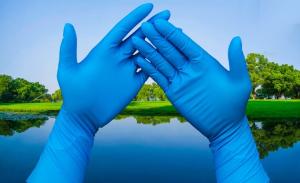 Quality Blue Examination Industrial Multi Use Disposable Powder Free Nitrile Gloves wholesale