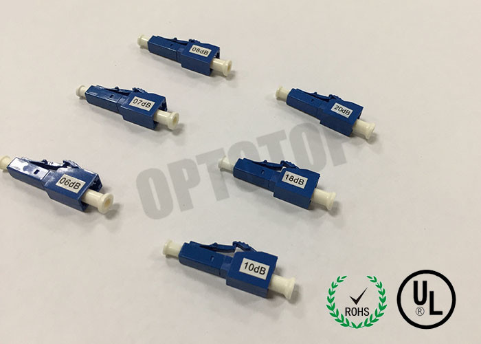 LC UPC Polish High Return Loss Fiber Optic Attenuator Low back refection , insertion loss