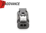 10027186 2 Pin Female TE Connectivity AMP Connectors Gray Color