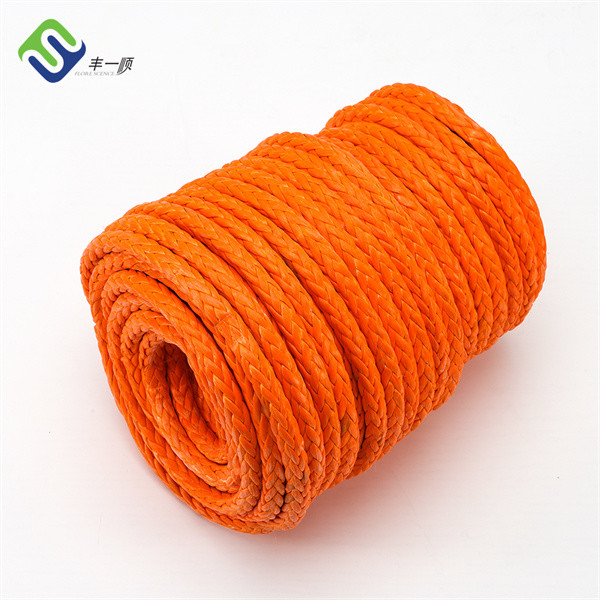 Wire Rope Replacement 12 Strands Braided UHMWPE Rope 20mm High Strength Rope