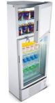 228L upright double door double temperature display beverage cooler/beverage