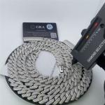 OEM Diamond Cuban Link Necklace Miami Cuban Chain Link Environmental Friendly