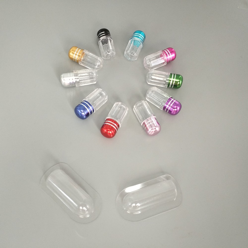 PS Clear Plastic Pill Bottles OEM Single Capsule Packaging