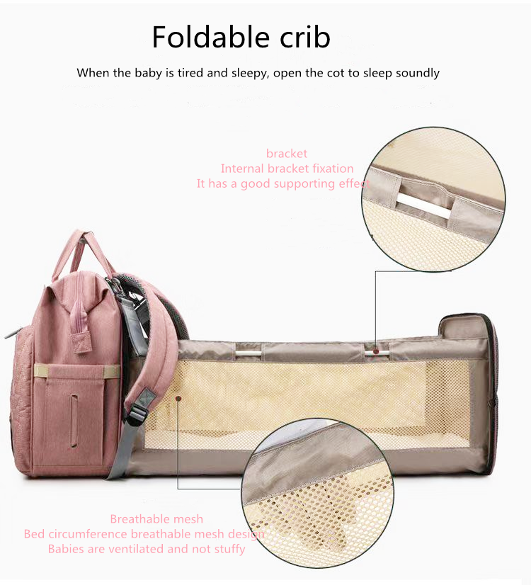 Outdoor Activity Nursing Mother Travel Bag With USB OEM ODM