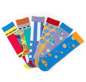 Quality Fashion Women Cotton Socks Novelty Jacquard Logo Casual Teen Tube Happy Dress Socks wholesale