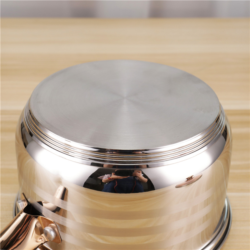 16cm Stainless Steel Kitchen Sauce Pans Single Handle Milk Pot With Lid