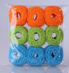Non Scratching Polyester Fiber Scourer Wear Resistant Without Hurting Hands